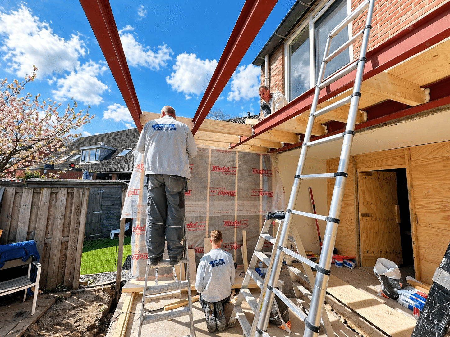 Aanbouw constructie Swiebel Bouwservice Delfgauw